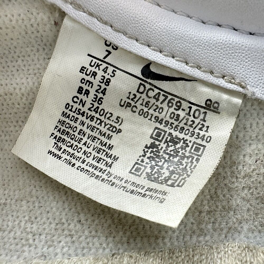 Nike Blazer ‘77 Women's Size 7 Triple White Athletic Casual Shoes DC4769-101 - Picture 13 of 13
